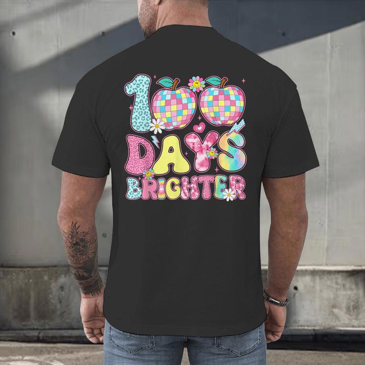 Happy 100th Day Of School 100 Days Brighter Teachers Kids Men's Back Print T-Shirt, gift for family, gift for coworker Happy 100th Day Of School 100 Days Brighter Teachers Kids Men's Back Print T-Shirt, gift for family, gift for coworker
