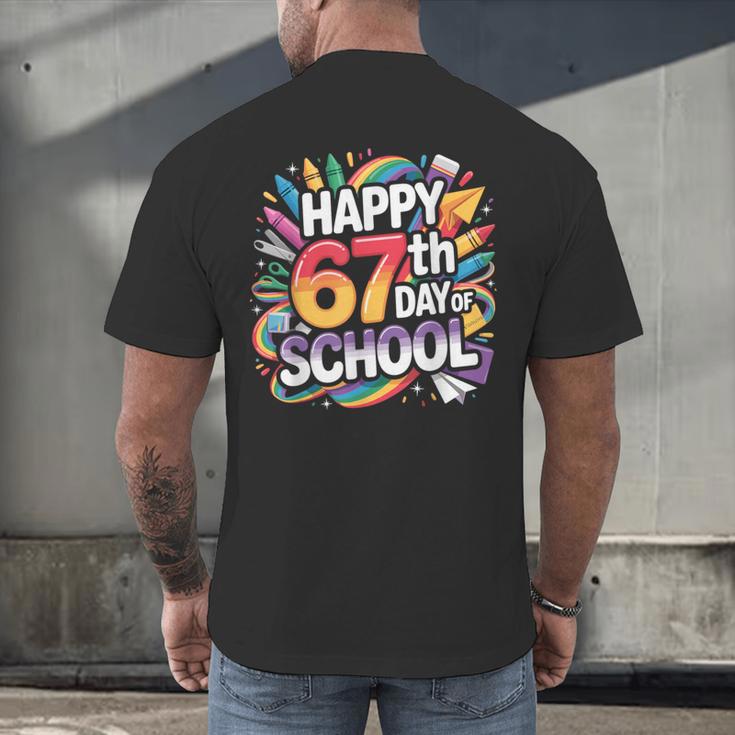 Happy 67 Days Of School Meme 100 Day Of School Teacher 6 7 Men's Back Print T-Shirt, gift for family, gift for coworker Happy 67 Days Of School Meme 100 Day Of School Teacher 6 7 Men's Back Print T-Shirt, gift for family, gift for coworker