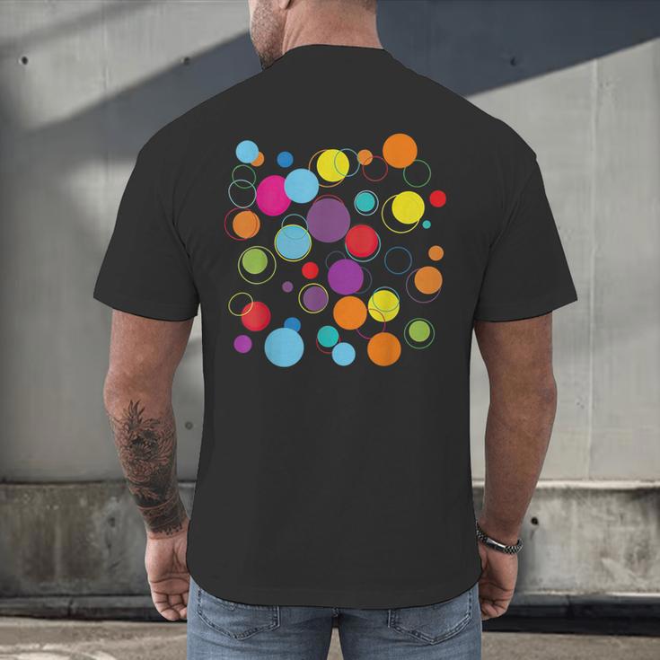 Happy Dot Day Colorful Polka Dot Art Teacher Student Kids Men's Back Print T-Shirt, gift for family, gift for coworker