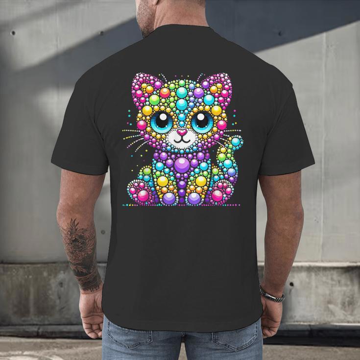Happy Dot Day Colorful Polka Dot Cat Kitten Teachers Kids Men's Back Print T-Shirt, gift for family, gift for coworker Happy Dot Day Colorful Polka Dot Cat Kitten Teachers Kids Men's Back Print T-Shirt, gift for family, gift for coworker