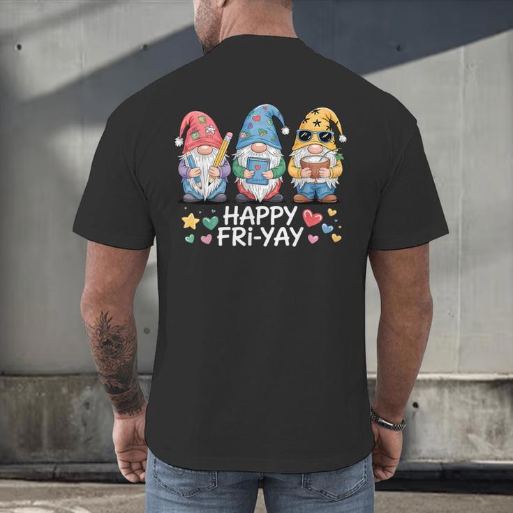 Happy Fri-Yay Teacher Fry Yay Friday Weekend Fri-Yay Men's Back Print T-Shirt, gift for family, gift for coworker