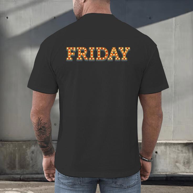 Happy Friday Love Fridays Fun Teacher For Men Women Men's Back Print T-Shirt, gift for family, gift for coworker