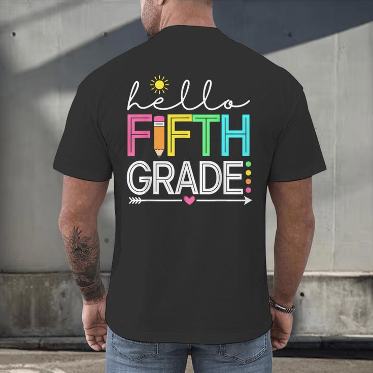 Hello Fifth Grade Teacher Student 5th Grade Back To School Men's Back Print T-Shirt, gift for family, gift for coworker Hello Fifth Grade Teacher Student 5th Grade Back To School Men's Back Print T-Shirt, gift for family, gift for coworker