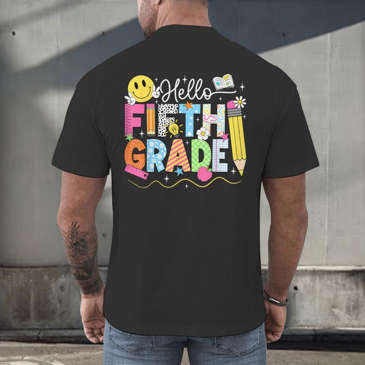 Hello Fifth Grade Team 5th Grade Back To School Teacher Kids Men's Back Print T-Shirt, gift for family, gift for coworker