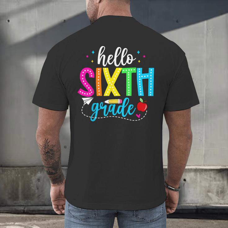 Hello Sixth Grade Cute Back To School 6th Grade Teacher Kids Men's Back Print T-Shirt, gift for family, gift for coworker