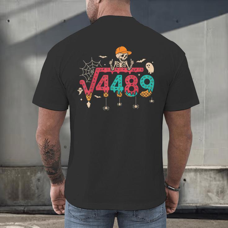 HUGvyn Square Root 4489 Math Teacher 67 Meme Halloween Men's Back Print T-Shirt, gift for family, gift for coworker HUGvyn Square Root 4489 Math Teacher 67 Meme Halloween Men's Back Print T-Shirt, gift for family, gift for coworker