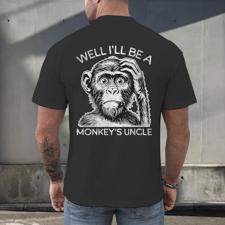 Well I'Ll Be a Monkey's Uncle Teacher And Student Men's Back Print T-Shirt, gift for family, gift for coworker Well I'Ll Be a Monkey's Uncle Teacher And Student Men's Back Print T-Shirt, gift for family, gift for coworker