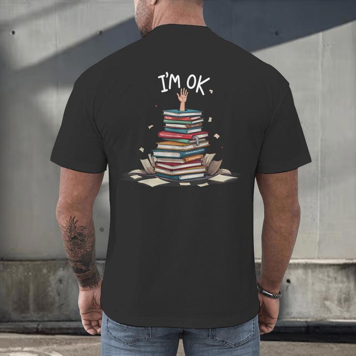 I'm Ok Read Book Reading Nerd Librarian Teacher School Men's Back Print T-Shirt, gift for family, gift for coworker I'm Ok Read Book Reading Nerd Librarian Teacher School Men's Back Print T-Shirt, gift for family, gift for coworker