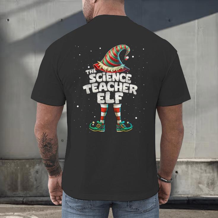 I'm The Science Teacher Elf Family Matching Group Christmas Men's Back Print T-Shirt, gift for family, gift for coworker