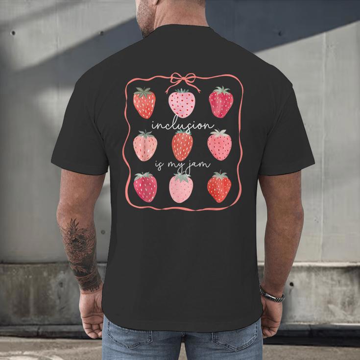 Inclusion Is My Jam Special Education Teacher Autism SPED Men's Back Print T-Shirt, gift for family, gift for coworker Inclusion Is My Jam Special Education Teacher Autism SPED Men's Back Print T-Shirt, gift for family, gift for coworker
