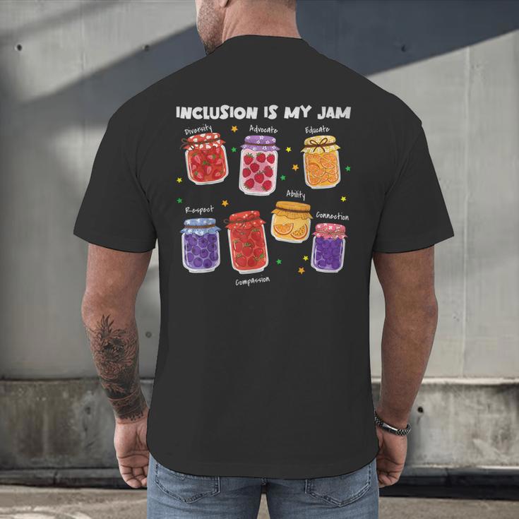 Inclusion Is My Jam Special Education Teacher Para Autism Men's Back Print T-Shirt, gift for family, gift for coworker Inclusion Is My Jam Special Education Teacher Para Autism Men's Back Print T-Shirt, gift for family, gift for coworker