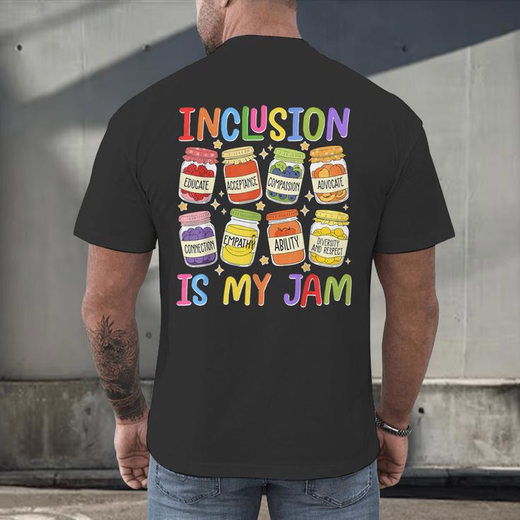 Inclusion Is My Jam SPED Teacher Special Education Teacher Men's Back Print T-Shirt, gift for family, gift for coworker Inclusion Is My Jam SPED Teacher Special Education Teacher Men's Back Print T-Shirt, gift for family, gift for coworker