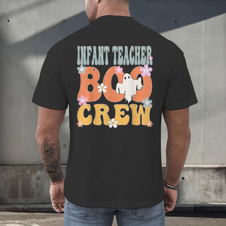 Infant Teacher Boo Crew Ghost Groovy Halloween For Women Men's Back Print T-Shirt, gift for family, gift for coworker