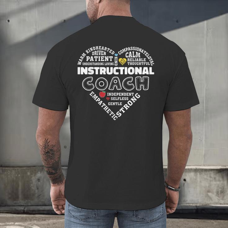Instructional Coach Heart Teachers Appreciation Men's Back Print T-Shirt, gift for family, gift for coworker Instructional Coach Heart Teachers Appreciation Men's Back Print T-Shirt, gift for family, gift for coworker