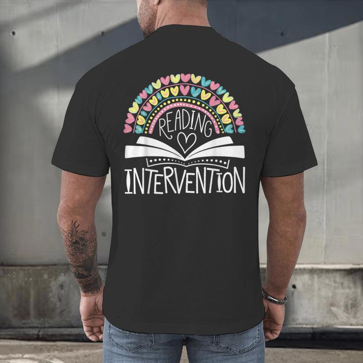Intervention Teacher Reading Intervention Men's Back Print T-Shirt, gift for family, gift for coworker Intervention Teacher Reading Intervention Men's Back Print T-Shirt, gift for family, gift for coworker