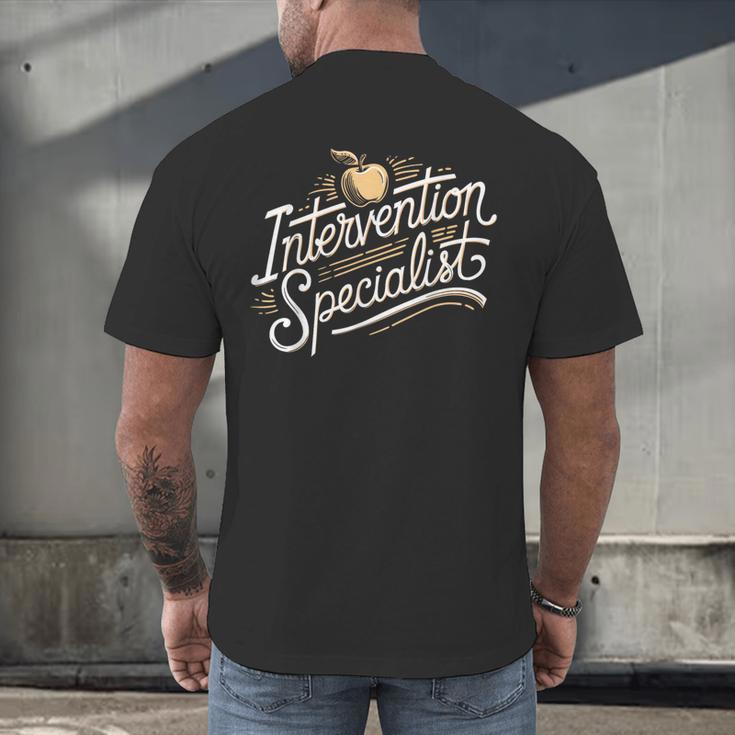 Intervention Teacher Intervention Specialist Men's Back Print T-Shirt, gift for family, gift for coworker Intervention Teacher Intervention Specialist Men's Back Print T-Shirt, gift for family, gift for coworker