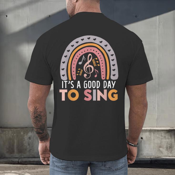It's A Good Day To Sing Back To School Music Teacher Men's Back Print T-Shirt, gift for family, gift for coworker It's A Good Day To Sing Back To School Music Teacher Men's Back Print T-Shirt, gift for family, gift for coworker