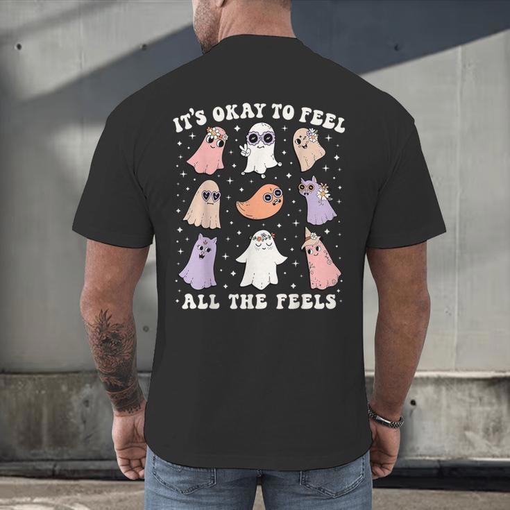 It’s Okay To Feel All The Feels Special Ed Teacher Halloween Men's Back Print T-Shirt, gift for family, gift for coworker It’s Okay To Feel All The Feels Special Ed Teacher Halloween Men's Back Print T-Shirt, gift for family, gift for coworker