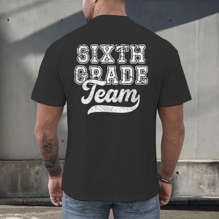 Kids Teacher Sixth Grade Retro Back To School Team 6th Grade Men's Back Print T-Shirt, gift for family, gift for coworker Kids Teacher Sixth Grade Retro Back To School Team 6th Grade Men's Back Print T-Shirt, gift for family, gift for coworker