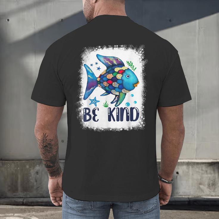 Be Kind Rainbow Fish Teacher Life Back To School Teaching Men Women Men's Back Print T-Shirt, gift for family, gift for coworker