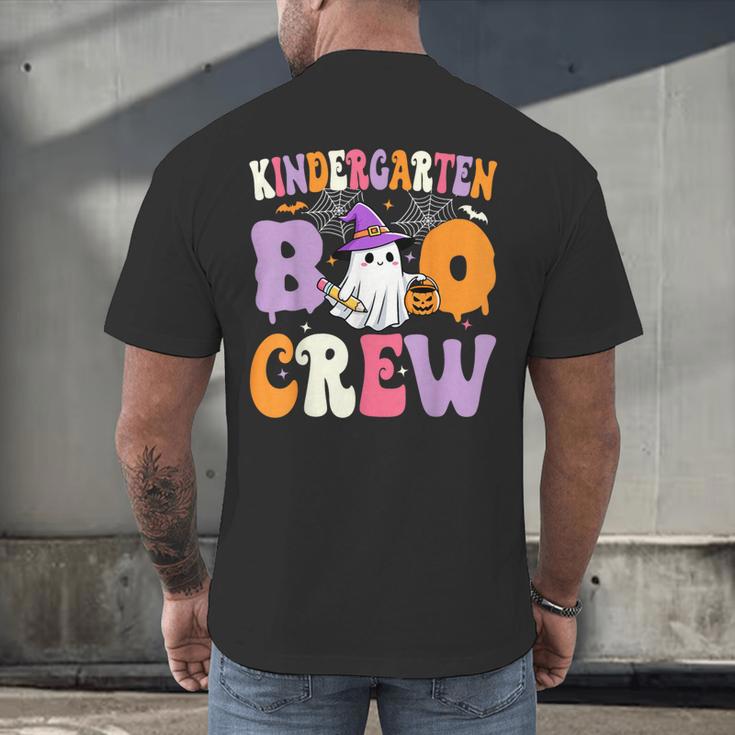 Kindergarten Boo Crew Spooky Kindergarten Halloween Teacher Men's Back Print T-Shirt, gift for family, gift for coworker Kindergarten Boo Crew Spooky Kindergarten Halloween Teacher Men's Back Print T-Shirt, gift for family, gift for coworker