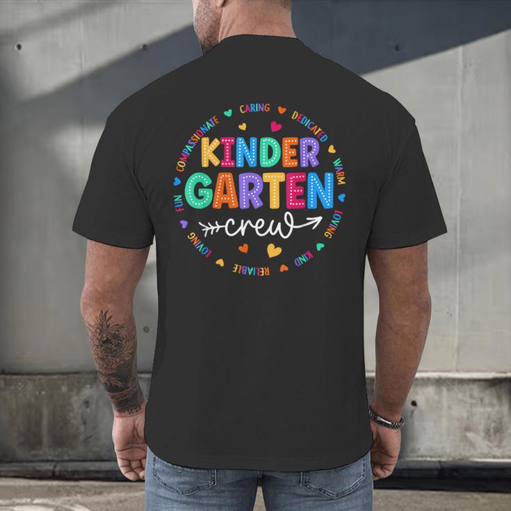 Kindergarten Crew Back To School Kindergarten Teacher Kids Men's Back Print T-Shirt, gift for family, gift for coworker Kindergarten Crew Back To School Kindergarten Teacher Kids Men's Back Print T-Shirt, gift for family, gift for coworker