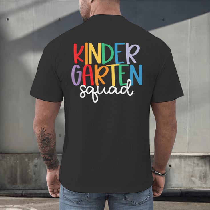 Kindergarten Squad Team Crew Teacher Back To School Men's Back Print T-Shirt, gift for family, gift for coworker Kindergarten Squad Team Crew Teacher Back To School Men's Back Print T-Shirt, gift for family, gift for coworker