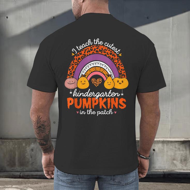 Kindergarten Teacher Pumpkin Patch Cute Men's Back Print T-Shirt, gift for family, gift for coworker