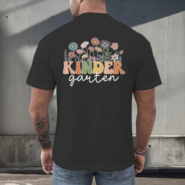 Kindergarten Teacher Wildflower Back To School Floral Outfit Men Women Men's Back Print T-Shirt, gift for family, gift for coworker