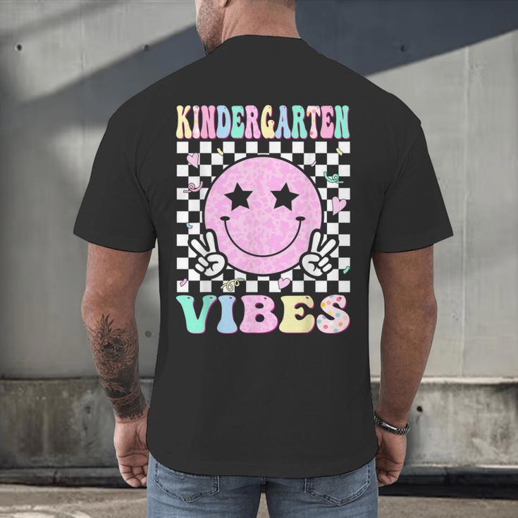 Kindergarten Vibes First Day Of School Kindergarten Teacher Men's Back Print T-Shirt, gift for family, gift for coworker