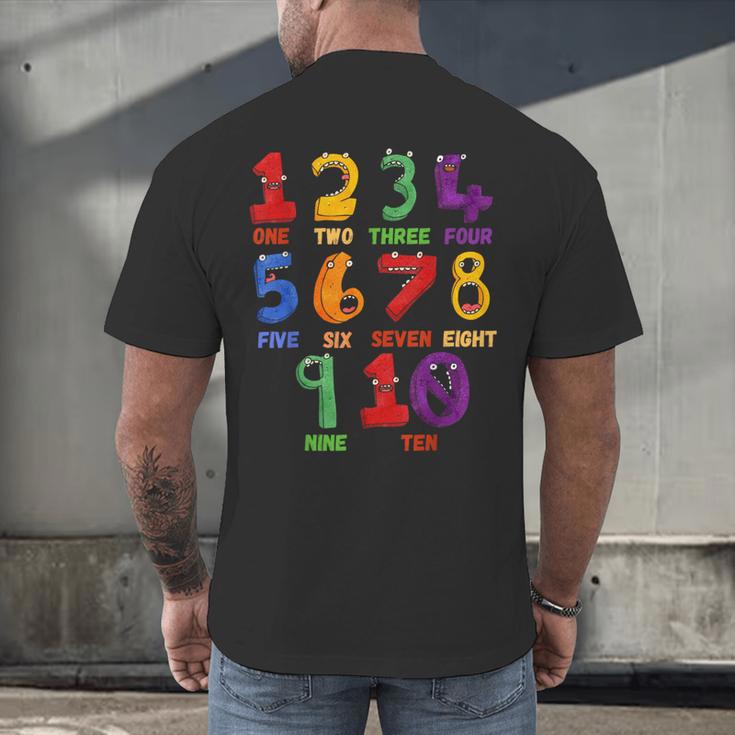 Learning Math Numbers Counting Back To School Teacher For Men Women Girls Kids Men's Back Print T-Shirt, gift for family, gift for coworker Learning Math Numbers Counting Back To School Teacher For Men Women Girls Kids Men's Back Print T-Shirt, gift for family, gift for coworker