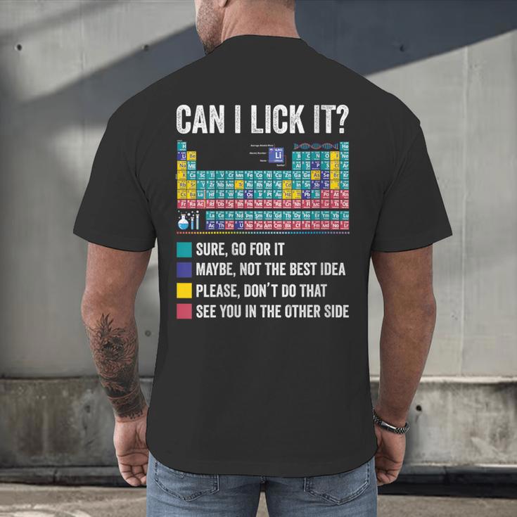 Can I Lick It Periodic Table Of Elements Science Teacher Men's Back Print T-Shirt, gift for family, gift for coworker