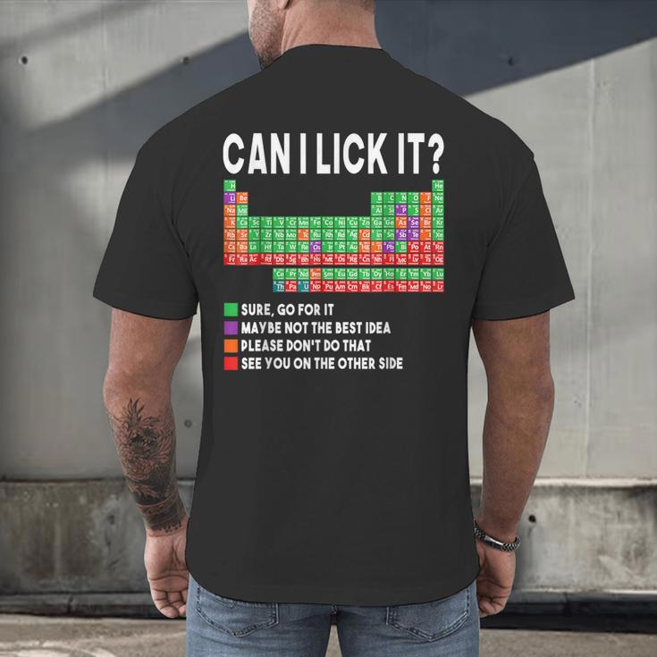 Can I Lick It Periodic Table Science Teacher Boy And Girls Men's Back Print T-Shirt, gift for family, gift for coworker Can I Lick It Periodic Table Science Teacher Boy And Girls Men's Back Print T-Shirt, gift for family, gift for coworker