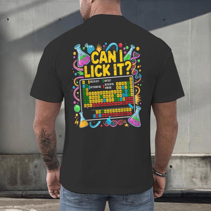 Can I Lick It Periodic Table Science Teacher Men Women Men's Back Print T-Shirt, gift for family, gift for coworker