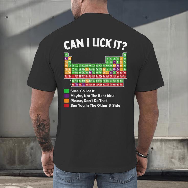 Can I Lick It Periodic Table Shirt Science Chemistry Teacher Men's Back Print T-Shirt, gift for family, gift for coworker Can I Lick It Periodic Table Shirt Science Chemistry Teacher Men's Back Print T-Shirt, gift for family, gift for coworker