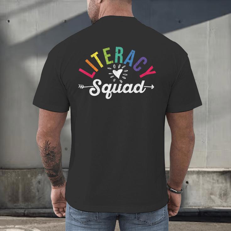 Literacy Squad Reading Teacher Interventionist Specialist Men's Back Print T-Shirt, gift for family, gift for coworker Literacy Squad Reading Teacher Interventionist Specialist Men's Back Print T-Shirt, gift for family, gift for coworker