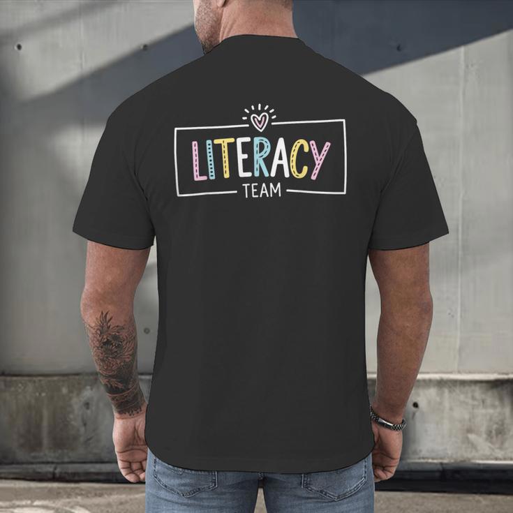 Literacy Team Teacher Men's Back Print T-Shirt, gift for family, gift for coworker Literacy Team Teacher Men's Back Print T-Shirt, gift for family, gift for coworker