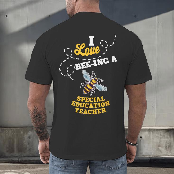 I Love Bee-Ing A Special Education Teacher Honey Bee Job For Men Women Men's Back Print T-Shirt, gift for family, gift for coworker I Love Bee-Ing A Special Education Teacher Honey Bee Job For Men Women Men's Back Print T-Shirt, gift for family, gift for coworker