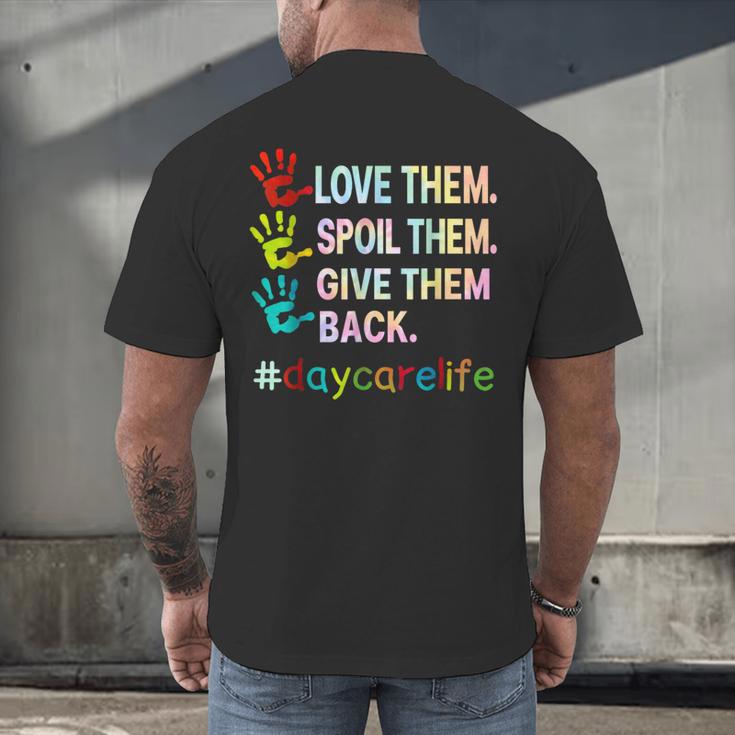 Love Daycare Provider Childcare Teacher Tie Dye Men's Back Print T-Shirt, gift for family, gift for coworker Love Daycare Provider Childcare Teacher Tie Dye Men's Back Print T-Shirt, gift for family, gift for coworker