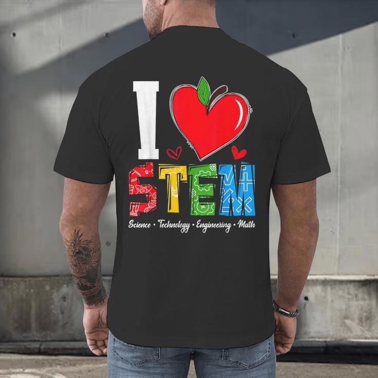 I Love STEM Student Teacher 1st Day Of School Back To School Men's Back Print T-Shirt, gift for family, gift for coworker I Love STEM Student Teacher 1st Day Of School Back To School Men's Back Print T-Shirt, gift for family, gift for coworker