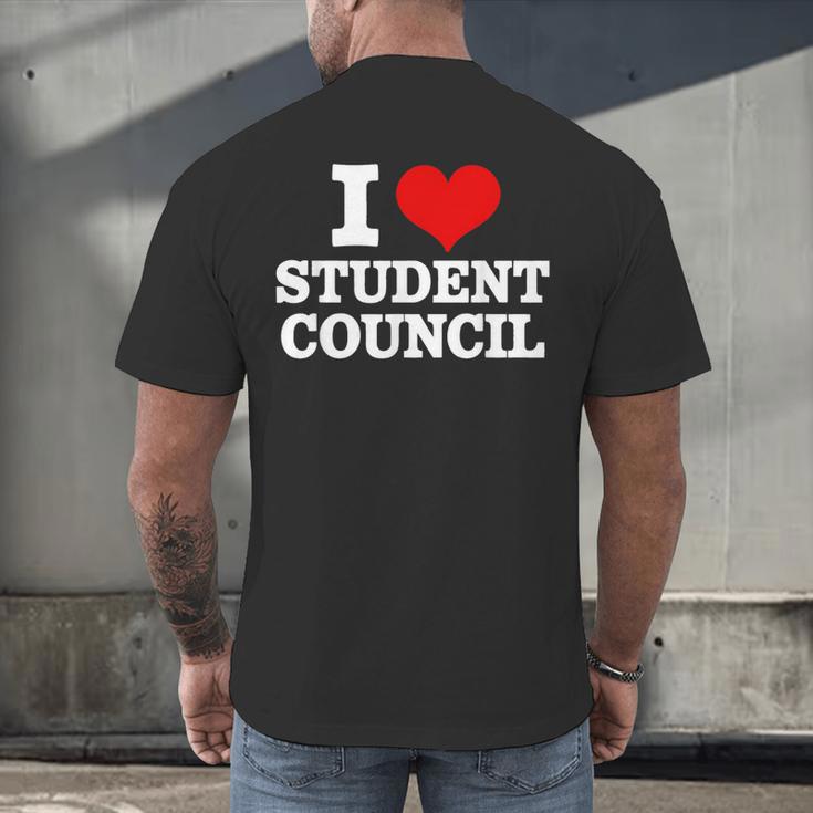 I Love Student Council Student Teacher Men's Back Print T-Shirt, gift for family, gift for coworker I Love Student Council Student Teacher Men's Back Print T-Shirt, gift for family, gift for coworker