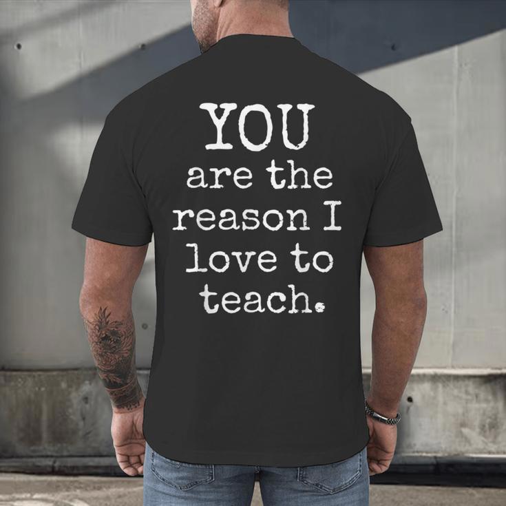 Love To Teach Positive Affirmation Kind Motivational Teacher Men's Back Print T-Shirt, gift for family, gift for coworker Love To Teach Positive Affirmation Kind Motivational Teacher Men's Back Print T-Shirt, gift for family, gift for coworker