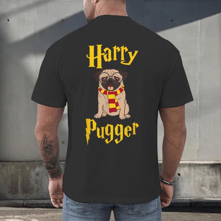 Lovely Harry Pugger Pug Men's Back Print T-Shirt, gift for family, gift for coworker