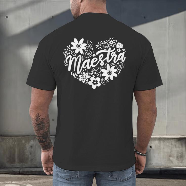 Maestra Spanish Teacher Men's Back Print T-Shirt, gift for family, gift for coworker Maestra Spanish Teacher Men's Back Print T-Shirt, gift for family, gift for coworker