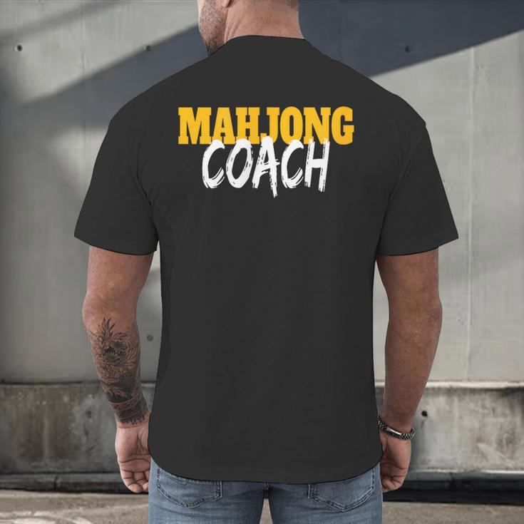 Mahjong Coach Coaching Trainer Teacher Men's Back Print T-Shirt, gift for family, gift for coworker Mahjong Coach Coaching Trainer Teacher Men's Back Print T-Shirt, gift for family, gift for coworker