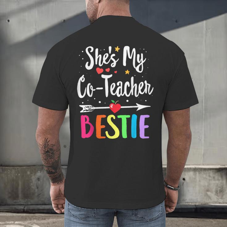 Matching Co-Teacher Best Friend She's My Bestie Work Team Men's Back Print T-Shirt, gift for family, gift for coworker Matching Co-Teacher Best Friend She's My Bestie Work Team Men's Back Print T-Shirt, gift for family, gift for coworker
