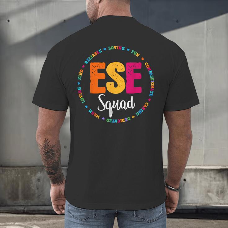Matching ESE Squad First Last Day Team Teacher Student Tribe Men's Back Print T-Shirt, gift for family, gift for coworker Matching ESE Squad First Last Day Team Teacher Student Tribe Men's Back Print T-Shirt, gift for family, gift for coworker