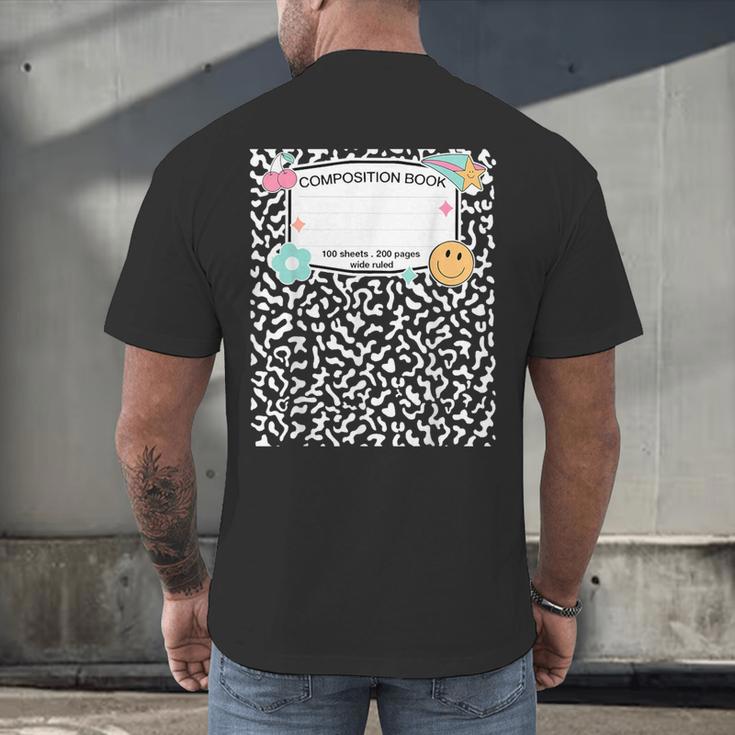 Matching Group Halloween Teacher Composition Book Notebook Men's Back Print T-Shirt, gift for family, gift for coworker Matching Group Halloween Teacher Composition Book Notebook Men's Back Print T-Shirt, gift for family, gift for coworker