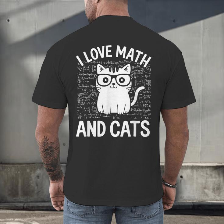 Math And Cats Apparel For Teachers Students Cat Lovers Men's Back Print T-Shirt, gift for family, gift for coworker Math And Cats Apparel For Teachers Students Cat Lovers Men's Back Print T-Shirt, gift for family, gift for coworker