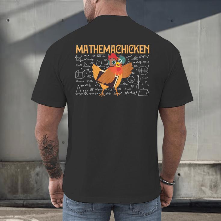 Math Nerd The Mathemachicken a Math Teacher Men's Back Print T-Shirt, gift for family, gift for coworker Math Nerd The Mathemachicken a Math Teacher Men's Back Print T-Shirt, gift for family, gift for coworker
